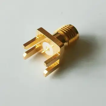 1 Kom Konektor RF Konektor SMA Ženski priključak lem spona za pcb pričvršćenje na rubu ravno 8*9 mm Pozlaćeni Koaksijalni RF adapteri 