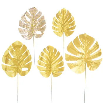 2 kom./compl. Ukras od zlata leaf Umjetno lišće Dekor stola Vjenčanje je Dan rođenja Ukras balonom listovi Listovi eukaliptusa 