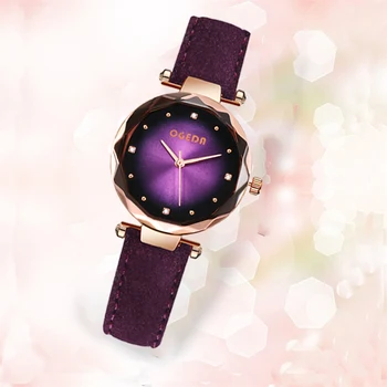 2019 satovi Modni quartz satovi Ženski Luksuzni brand OGEDA Kožni remen Ženski satovi, Ručni satovi Relojes Mujer