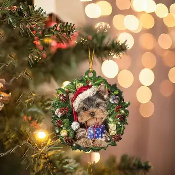 2021 Godine Drveni Starac Snjegović Pas Dječji Božićni Pokloni Novogodišnji Božićno Drvce Viseće Dekoracije Dekoracija