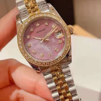 2021 luksuzni brand 31 mm ženski sat sa automatskim mehaničkim safir kristal premaz od nehrđajućeg čelika 316L zlatni brojčanik ženske 