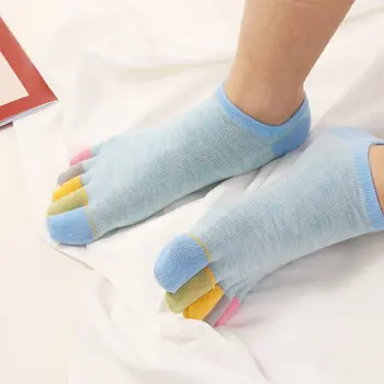 2021 Nove ženske pamučne Čarape protiv klizanja, Pamuk, Silikonske Čarape sa pet Prstiju Ženske Svakodnevne prozračna čarape