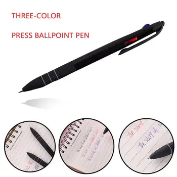 3 Boje Press Kemijska Olovka Olovka za pisanje 0,5 mm Punjenje Školskog Pribora E4W8