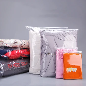 3 kom. Prozirna plastična vrećica za pohranjivanje Putne torbe munje Brtvena Pakiranje bag Torbe na munje Odjeća Obuća Organizator Za pohranu pod krevetom 