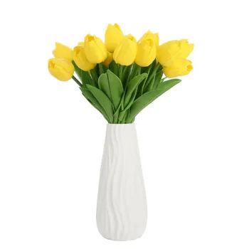 31 kom. Tulipani Umjetno cvijeće PU Ovom Dodir Umjetna Lažni Buket Cvijeća za vjenčanje ukras Uređenje doma