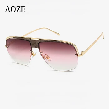 AOZE 2020 Nova moda Pola kadra Gradient Stil Pilot Sunčane naočale Za muškarce Vožnje Marke dizajnerske sunčane naočale Sunčane naočale UV400 