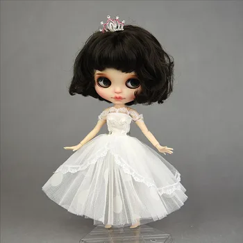Bijelo Čipkan haljina Princeze u privatnim kućama za Lutke Blythe Odjeću za Lutke Barbie, Odijevanje, Odjeća i Pribor za Lutke Kućica za lutke je Igračka
