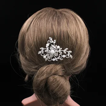 BLIJERY Šarm Životinja Cvjetni Dizajn Vjenčanje Beretki Biseri Crystal Češljevi za kosu za žene, Djevojčice Vjenčanje Pribor za kosu 
