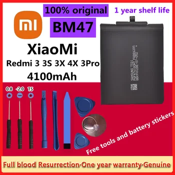 BM47 Smjenski baterija za Xiaomi Redmi 3 3s 4x 3pro Hongmi 3 3s 4x Bateria 4100 mah BM 47 BM47 +Broj za praćenje + Alata 