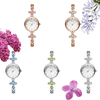 Brand KIMIO Ženski sat-narukvica s kristalne cvijet Luksuzni ženski sat s Магнолией s malom dial Ženske vjenčanje sat reloj mujer 