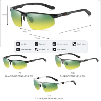 CoolPandas Marke Dizajnerske Sunčane naočale Polarizirane Gospodo trg Aluminija-magnezij naočale Dnevne, Noćne naočale za vožnju s антибликовыми dioptrijske naočale 