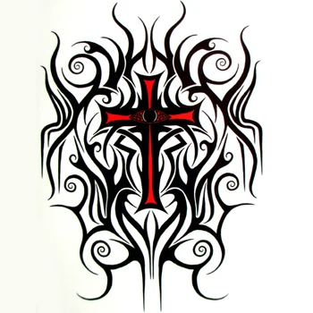 Cross oči Privremena Tetovaža Body Art Flash-Tattoo Naljepnica 21*15 cm Vodootporan Tetovaža od Kane Селфи Lažna Tetovaža Naljepnica na Zidu 