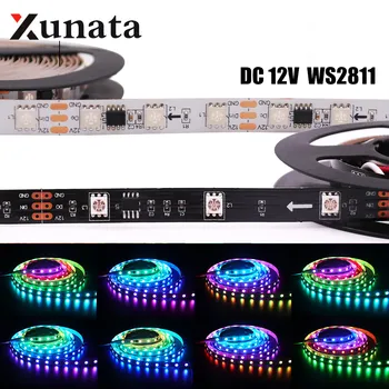 DC12V Full color Led traka WS2811 5050 RGB Adresabilna Led Piksel Trake 1 Upravljanje Ic 3 Led Fleksibilna Traka Digitalni Svjetiljke