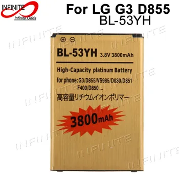 Dekoder čip BL-53YH 3800 mah Visoki Kapacitet Zlatna Poslovna Baterija za LG G3 D855 VS985 baterija baterija baterija baterija Baterija Bateria Batterij AKKU Baterija 
