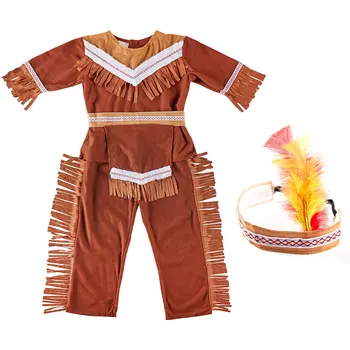 Djeca Dijete Lovac Indijanci Na Konju Napuhavanje Odijelo Zabavna Fantazija Halloween Purim College Maske Odijelo Cosplay