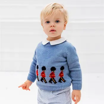 Dječaci Pulover Džemper Španjolski Dijete Pletene Džemper s cartoonish uzorkom Dječji pletene pulover Vrhovima Dječje odjeće Dres Unisex