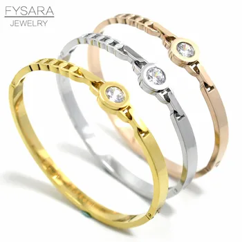 FYSARA Luksuzne Marke nakit visoke poljske insignia Crystal Pulseira Lanci od zlata Narukvica Za žene Narukvice od nehrđajućeg čelika