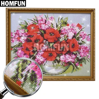 HOMFUN Pun Trg/Kružna Bušilica 5D DIY Diamond Slikarstvo 