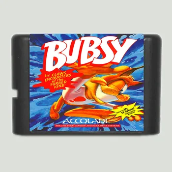 Igralište kartica Bubsy 16 bit MD za 16-bitna igraća konzola Sega MegaDrive Genesis
