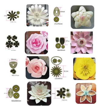 Kaskadno Ruže Cvjetovi Tratinčice Poljsko Cvijeće Metalnih Reznih Marke za DIY Scrapbooking Obrt Izrada Papirnatih Razglednica 2019 Novi Umrijeti 