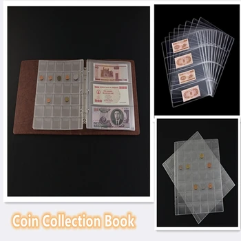 Knjiga je za prikupljanje novca 42/30/20 Džepovima, Držač za kovanice List za Pohranu Albuma Prijenosni Pro Kolekcija Prigodna kovanica 