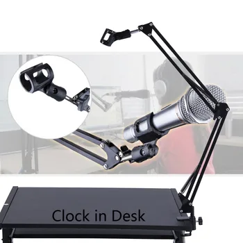 Metalni držač mikrofona Podesivi kut po visini Stolni Mikrofon za snimanje radio uživo Sklopivi Mikrofon Crni nosači nosači nosač