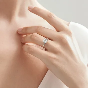 Modni angažman prstenovi za žene Srebro 925 sterling s pravi dragulj Office Fin Luksuzni nakit Nude Poklon za Valentinovo 2021 Novi Prsten