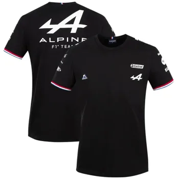 Motorsport Alpine Sezone 2021 Tim Navijačica trkaćeg Automobila Majica Plava Crna Prozračni Dres Košulja Kratkih Rukava Odjeća