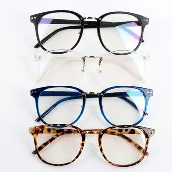 Muška Moda Žene Muškarci Plima Optički Bodove U Krugu Ivicom Naočale Naočale Prozirnog Stakla 