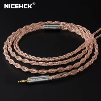 NICEHCK 6N UPOCC Bakar-silver legure Mješoviti kabel Литц 3,5 MM 2,5 MM 4,4 MM MMCX 0,78 mm 2Pin DQC 2Pin hifi slušalice kabel za telefon 