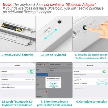 Njemačka tipkovnica QWERTZ Bluetooth Tipkovnica i Miš Kombinirana Bežični Bluetooth Miš ultra-tanki clamshell to Bez Zvuka za Mac iPad iOS, Android, Windows