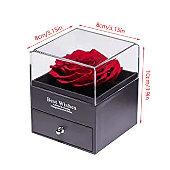 Nova Očuvana Vječni Ruža Vječni Cvijet Torbica Za Nakit Simulacija Nakit Poklon za Valentinovo Nakit, Kozmetički Poklon kutija#