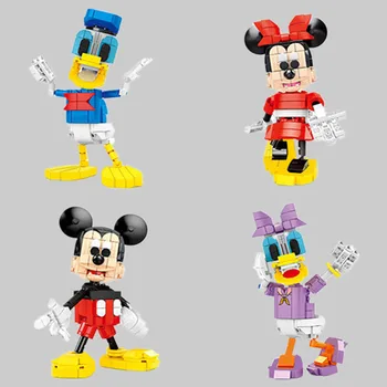 Novi Disney Donald Duck Mickey Minnie I Daisy Mouse Dvorac Model Figure Gradbeni Blok Anime Opeke Igračke Poklon Za Bebu 