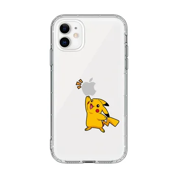 Novi torbica za telefon Pokemon za iPhone 7 8 11 X XS XR XSMax 6 6 S 6 plus 6 plus 7 plus 8 plus 11pro 11promax Pikachu TPU Soft poklopac telefona