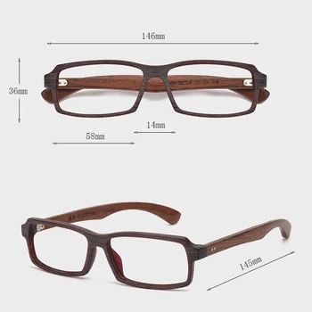 Okvira za naočale HDCRAFTER Drveni Za muškarce Četvrtaste Naočale 2021 Novi Muški Klasični Full Retro Optički Recept Rimless za naočale s kratkovidost 