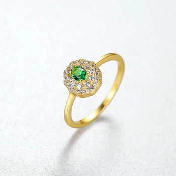 PAG&MAG Vintage Prsten s Smaragd Topaz Prst Čvrste Prsten Od 925 Sterling Srebra Zaručnički Prsten je Poklon Za Godišnjicu Prsten Fin Nakit 