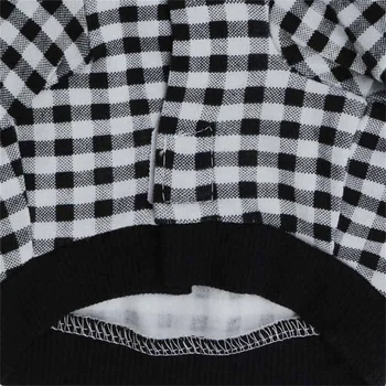 Proljeće i jesen Nova Moda i Velikodušan Crno-bijeli Pokrivač Majica sa kapuljačom Kockice Džemper Majica dugih rukava Odjeća za kućne ljubimce 