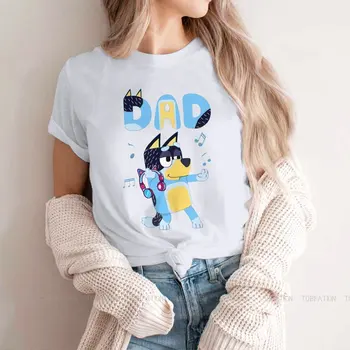 Tata Ženska t-shirt Plavo Bingo Animacija za djevojčice Majice Kawai Majice s okruglog izreza Basic t-shirt Slobodna хипстерская