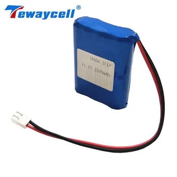 Tewaycell 11.1 2200 mah 3S1P 18650 Li-Ion Punjiva Baterija S tiskanom pločicom I Priključkom 