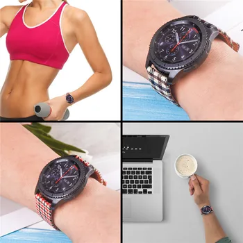 Tkanina kožni remen za Samsung Galaxy Watch 3 45 mm 41 mm Remen Narukvica za Samsung Galaxy S3 S2 Brzina 20 mm 22 mm Uzicom za sati