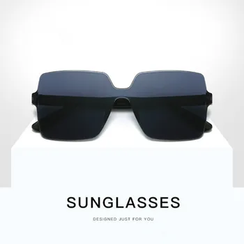 Trg Sunčane Naočale rimless Frameless Vintage Naočale Prozirne Naočale za žene i Muškarce, Prevelike Sunčane Naočale, Zaštita od uv zračenja