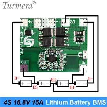 Turmera 4S 16,8 14,4 v U 15A Naknada za Zaštitu litij Baterija BMS za 16,8 14,4 U Odvijač Baterija i Robot-Usisavač 