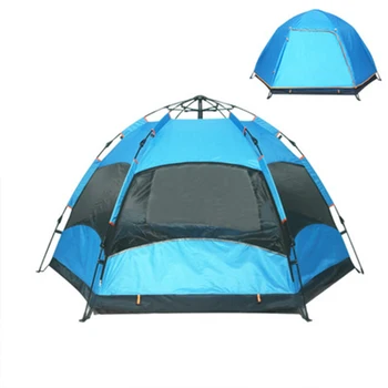 Vanjski šator za 3-4 osobe s Šesterokutna Automatsko postavljanje Vodootporan Anti-UV-šator Šator Za piknik dupli sloj šator