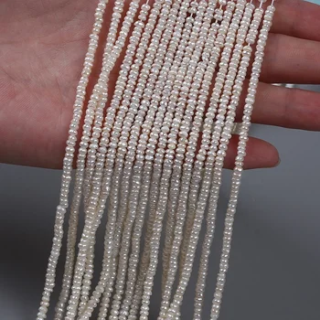 Veleprodaja 2,5-3 mm, prirodne bijele boje slatkovodni slobodan stana biseri, perle, konac za izradu nakita
