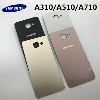 Za Samsung Galaxy A3 A310 A5 A510 A7 A710 2016 Stražnji Poklopac pretinca za Baterije 3D Stakleni Stražnji Poklopac Kućišta Zamjena Kućišta i Stražnjih Vrata 