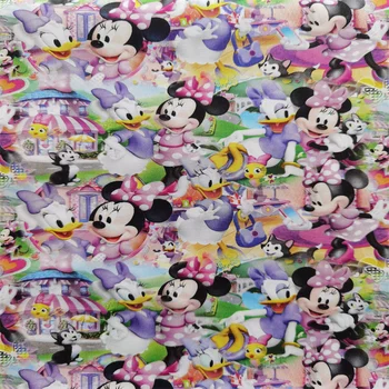 Zabavni park Disney Minnie i Daisy Tanka pamučna tkanina za odjeću za djevojčice Hometextile Torbica za jastuk Rukotvorina DIY